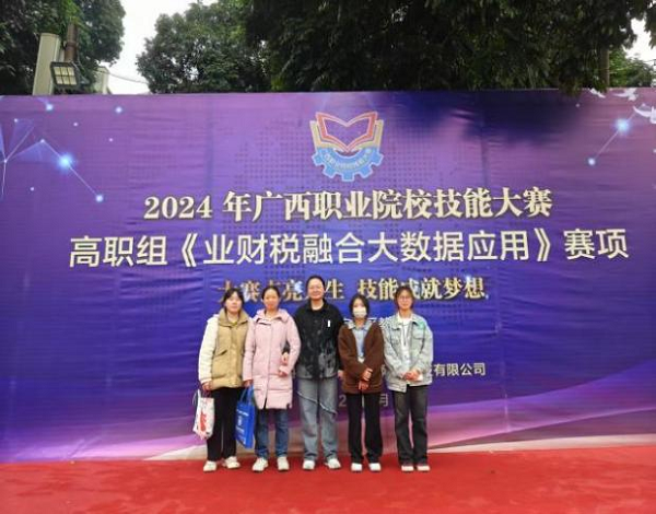 在2024年广西职业院校技能大赛（高职组）业财税融合大数据应用赛项中荣获二等奖