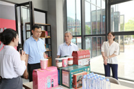 广西国商院调研组到我?？疾旖涣?校党委书记刘子林参加座谈