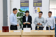 防城港职院到我?？疾旖涣?校党委书记刘子林主持座谈