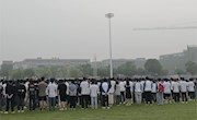 电子信息工程学院举行升旗仪式暨“以青春之我，铸牢中华民族共同体意识”主题宣讲