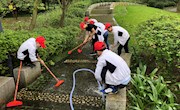 【青春向党建新功】机电工程学院志愿者到园博园开展  “除隐患，现风貌”志愿行动