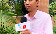我校潘庆、黄海燕老师接受柳州电视台 《首屏人物》栏目记者专访